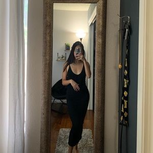 Topshop long black summer dress